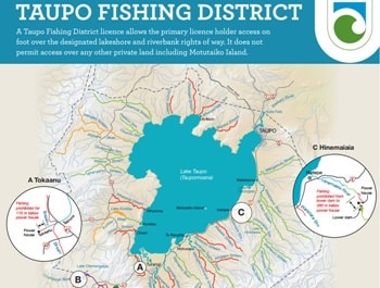 タウポDOC発行マス釣りマップ